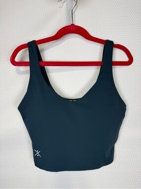 Free Spirit Outlet XS Teal Blue Longline Sports Bra Crop Tank Athletic Top